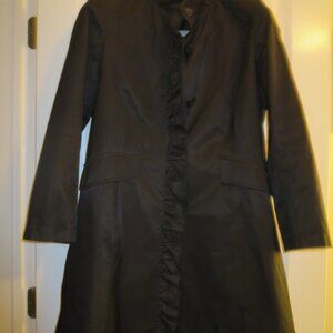 DKNY Women's Black Classic Outerwear Trench Coat Size=M